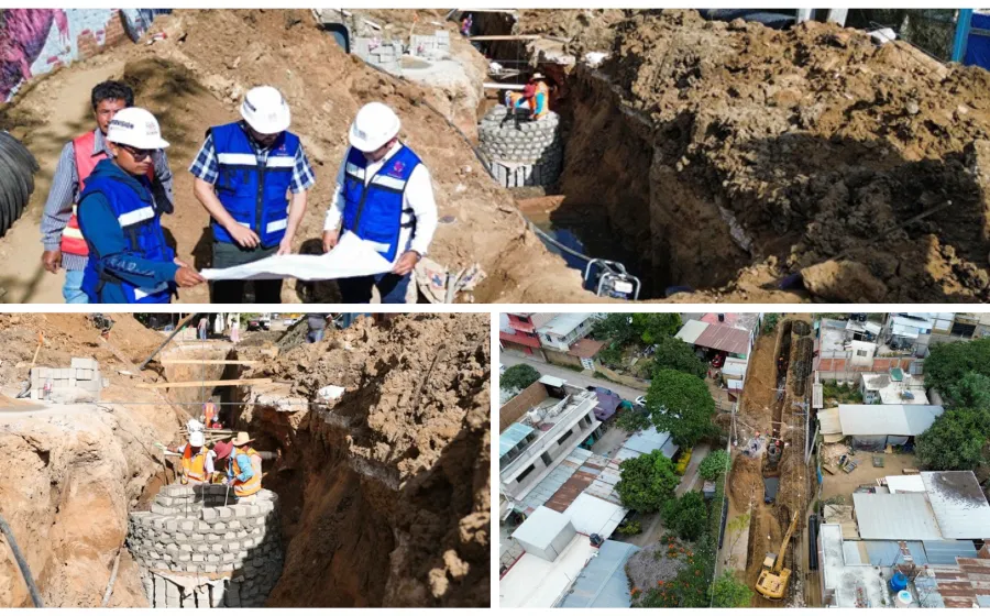 Avanza Soapa con la rehabilitación de la red sanitaria de San Martín Mexicapam