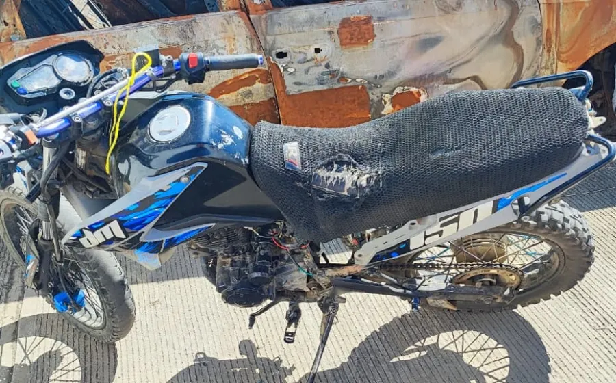 Aseguran motocicleta en que viajaban autores materiales de homicidio cometido en alcoholímetro de San Jacinto Amilpas