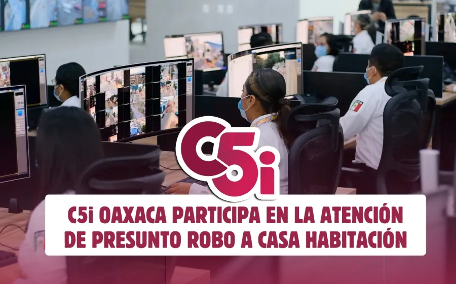 Coadyuva C5i en la detención de una persona por presunto robo a una casa habitación en la capital del estado