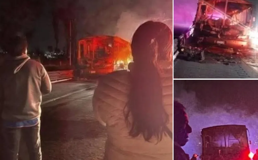 Se incendia autobús que se dirigía a Huautla 