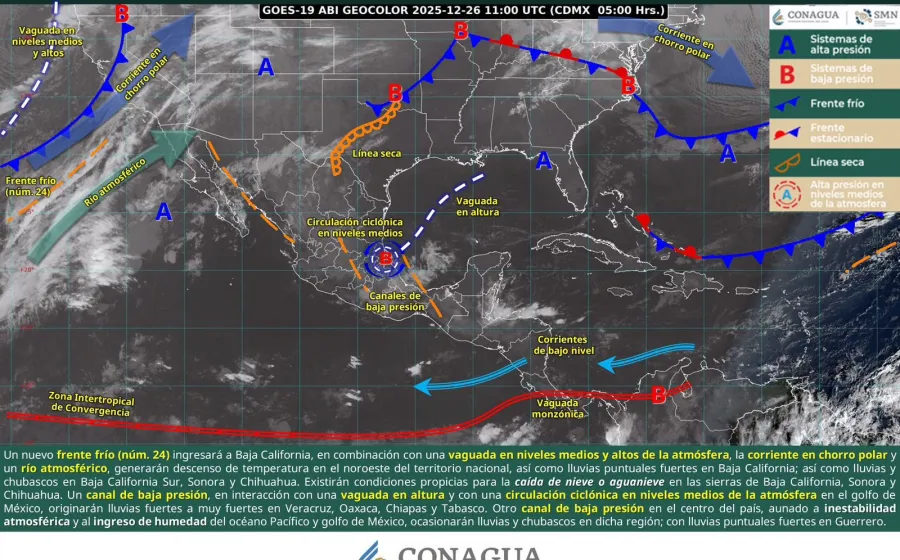 Pronostican ambiente frío y probabilidad de lluvias en Oaxaca