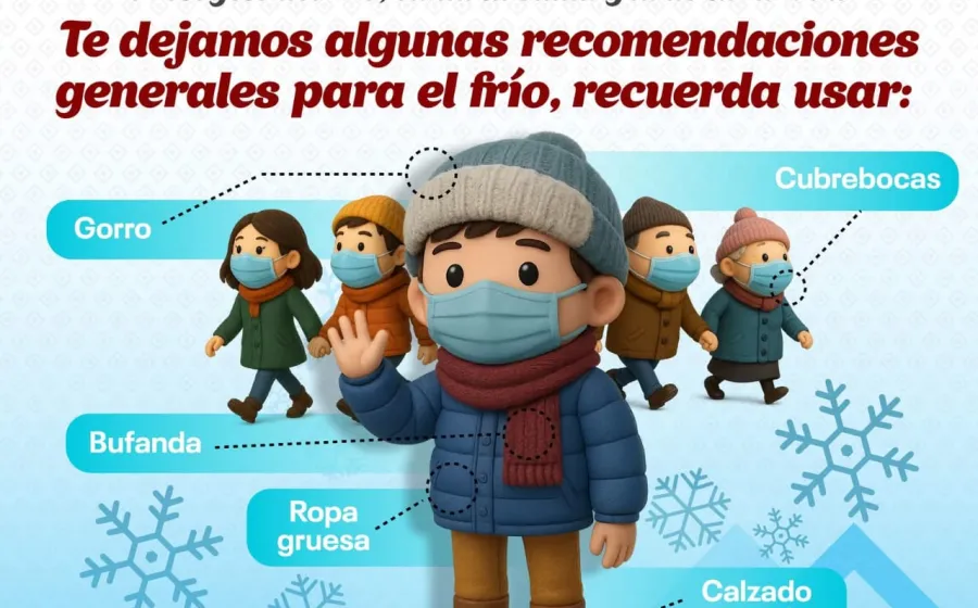 Protección Civil de Xoxocotlán emite recomendaciones ante llegada del Frente Frío número 25