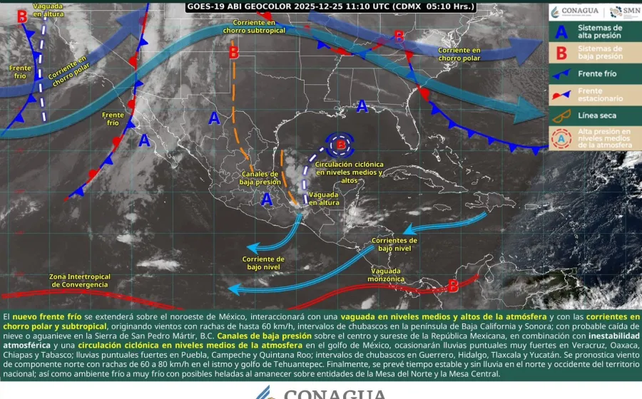 Este jueves persistirán lluvias y nieblas en Oaxaca