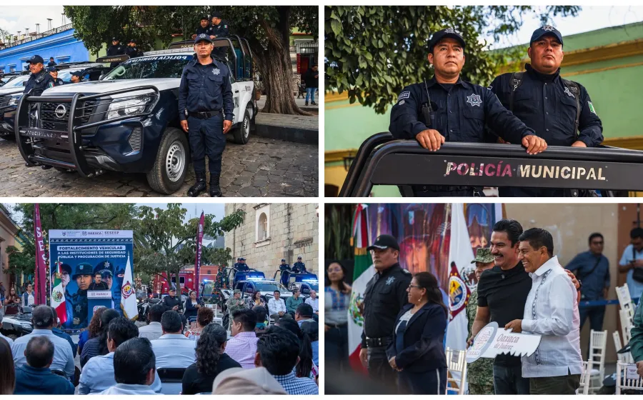 Municipio de Oaxaca de Juárez refuerza la seguridad con entrega de patrullas