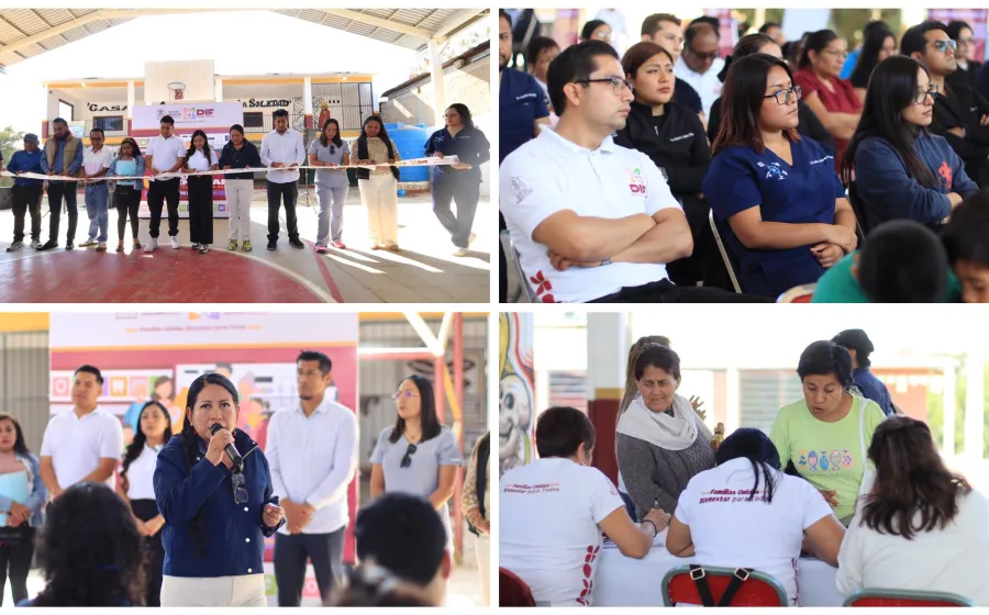 El Tren Bienestar del DIF Xoxocotlán otorgó servicios gratuitos a cientos de familias de La Soledad