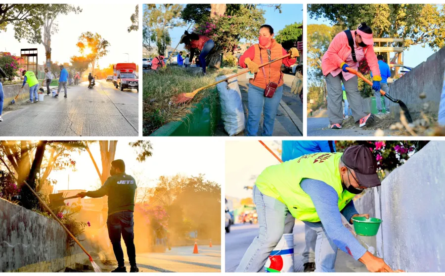 Tequio fortalece la limpieza y el trabajo vecinal en la colonia Arboleda