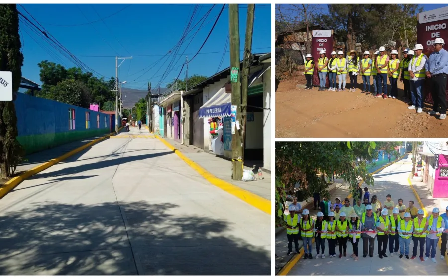 Con obras de agua y pavimentación Nancy Benítez atiende rezagos en Xoxocotlán