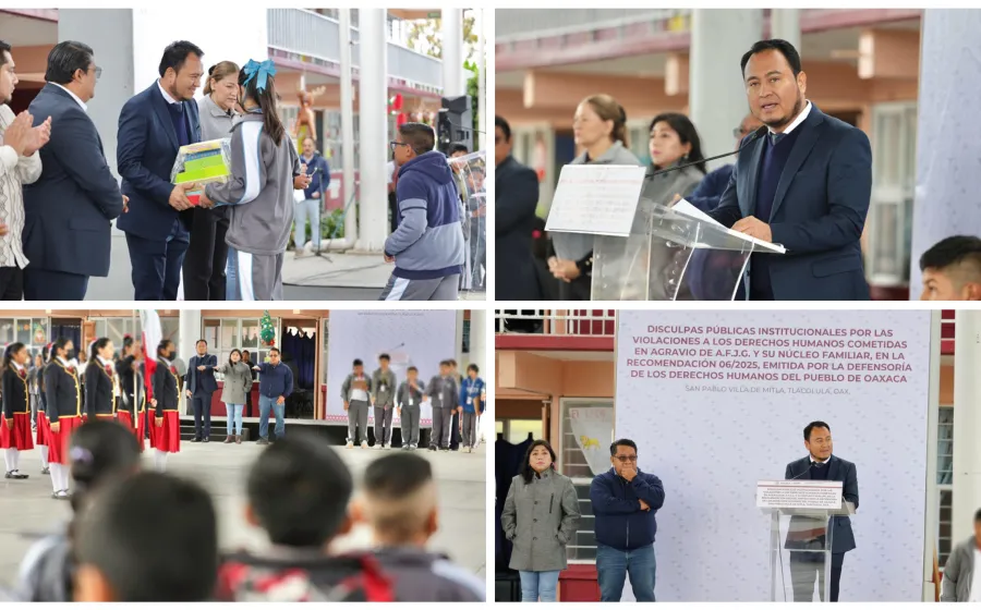 Interviene IEEPO en un acto de Reconocimiento de Responsabilidad y Disculpa Pública a un menor de edad
