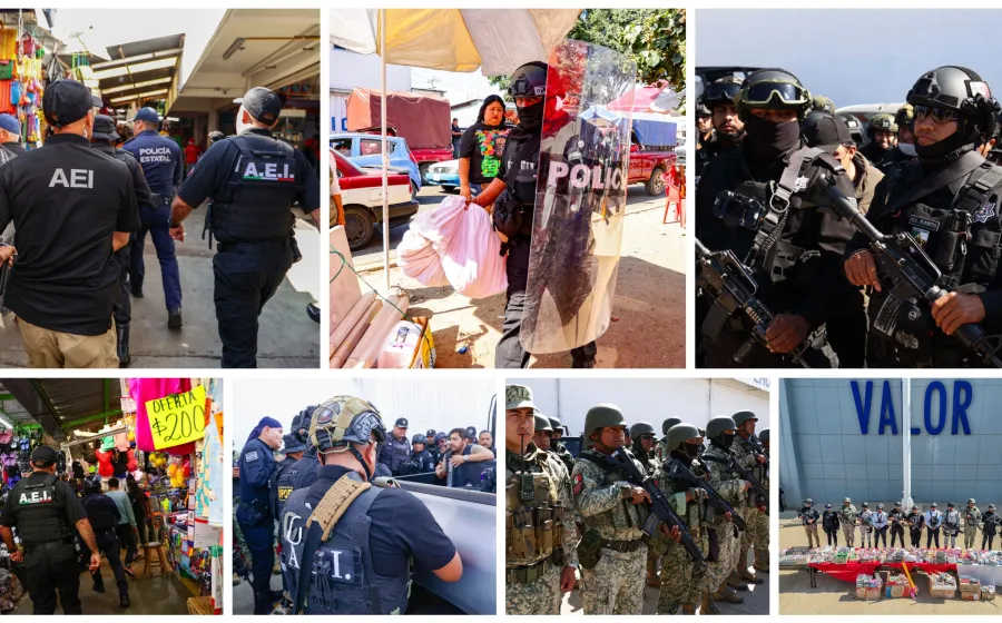 Realizan operativo contra pirotecnia en la Central de Abasto