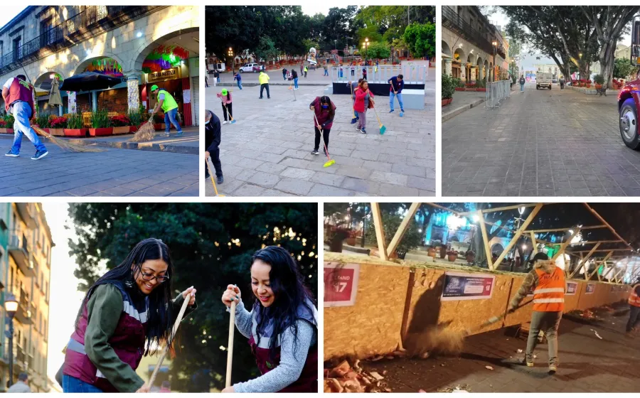 Con Tequio Vecinal refuerzan acciones para mantener limpia la capital durante la temporada decembrina