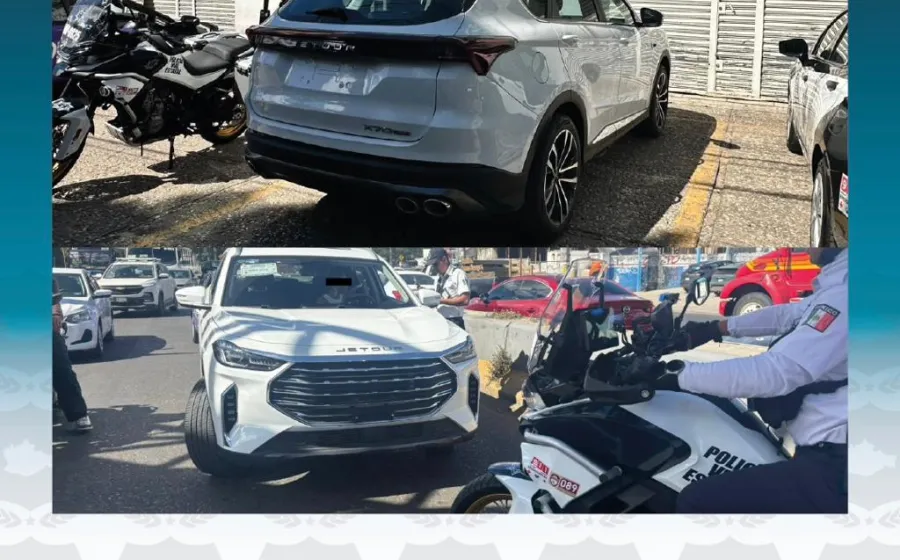 En acción conjunta, Policía Vial Estatal y C5i detienen a persona conductora de camioneta con reporte de robo activo