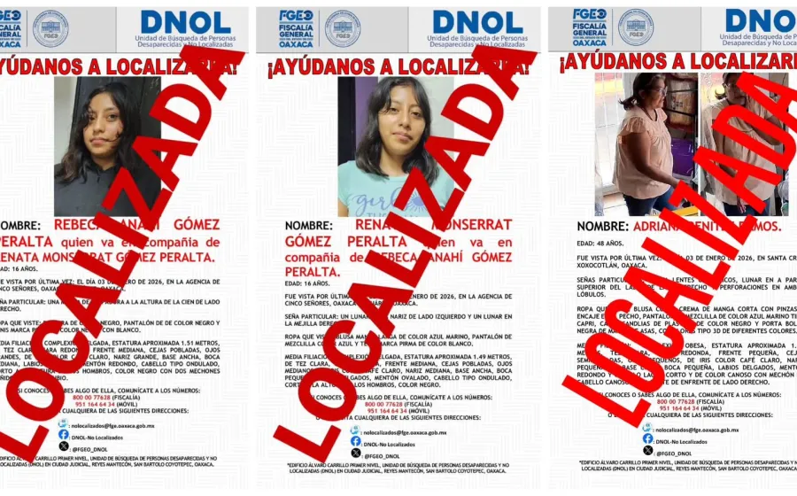 Localizan en 72 horas a tres mujeres reportadas como no localizadas; se trató de ausencias voluntarias