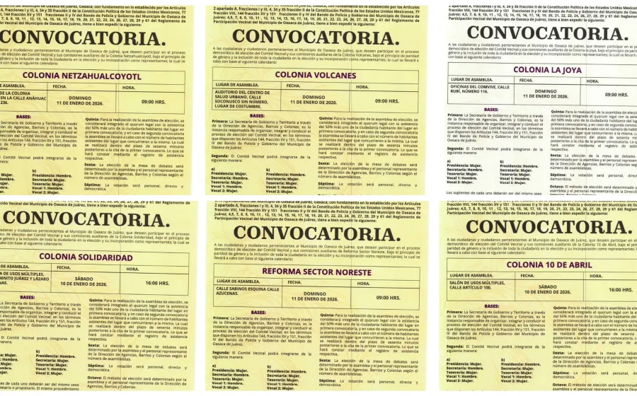 Promueve Municipio de Oaxaca de Juárez la organización comunitaria con renovación de Comités Vecinales