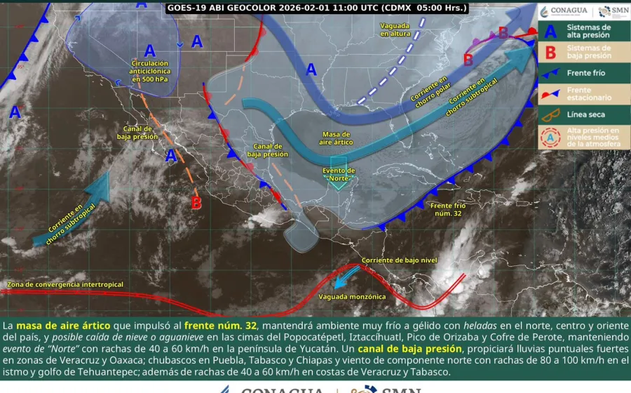 Persistirá ambiente frío en gran parte del territorio oaxaqueño