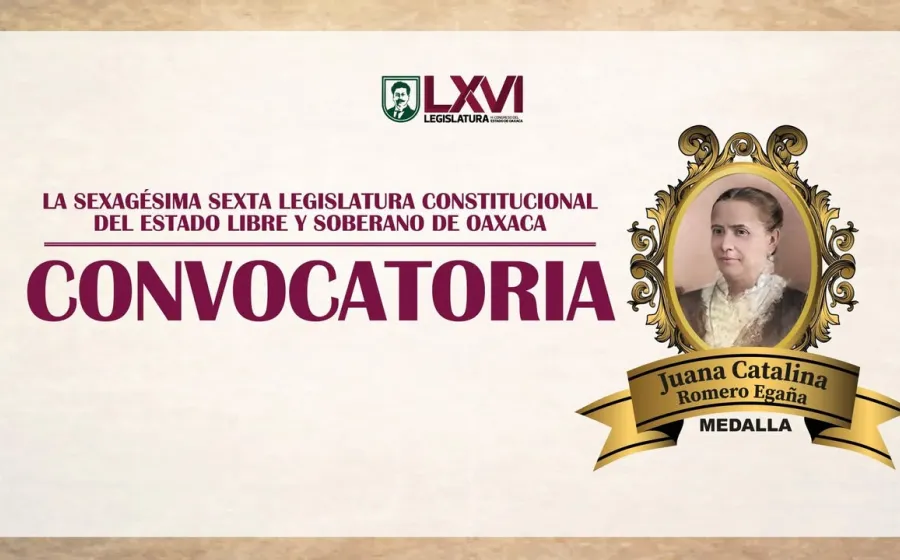 Convoca Congreso local a postular mujeres destacadas para la entrega de la Medalla “Juana Catalina Romero Egaña” 2026