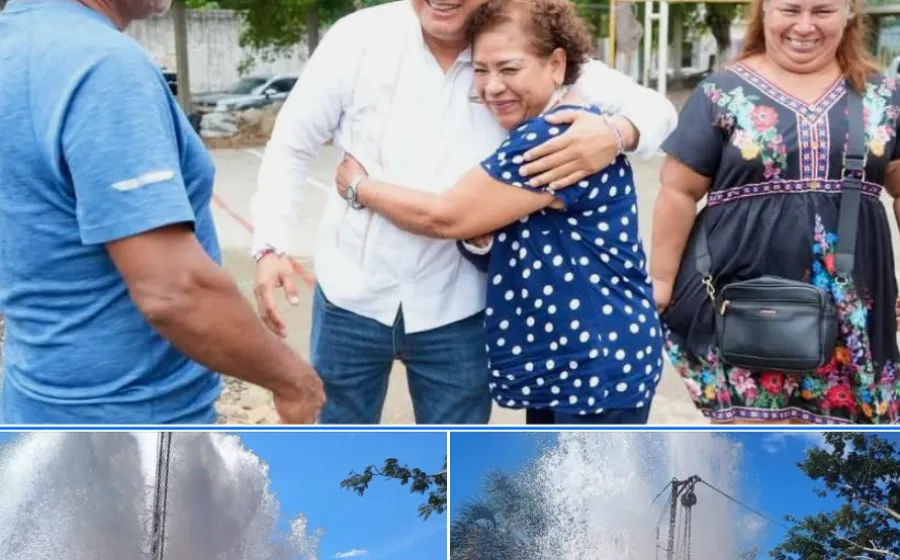 Celebra Nino Morales, que esté listo el primero de cuatro pozos de agua en Salina Cruz