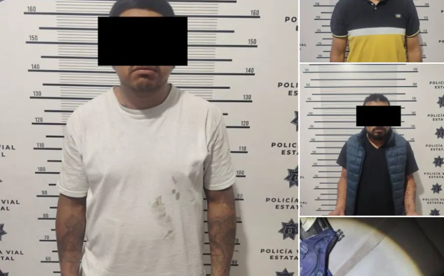 Asegura Policía Vial Estatal a 3 hombres con réplica de arma en la capital del estado