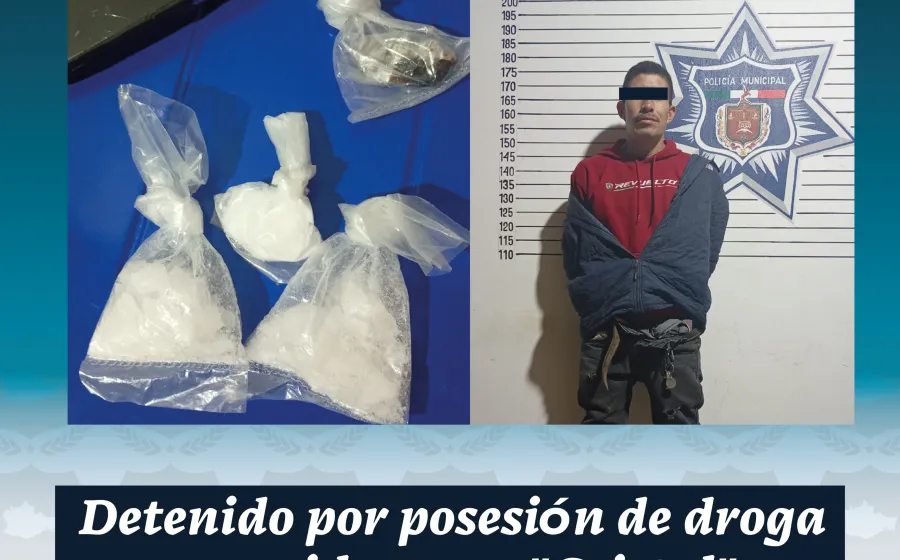 Detiene Policía Estatal a masculino en posesión de presuntas drogas en Miahuatlán de Porfirio Díaz