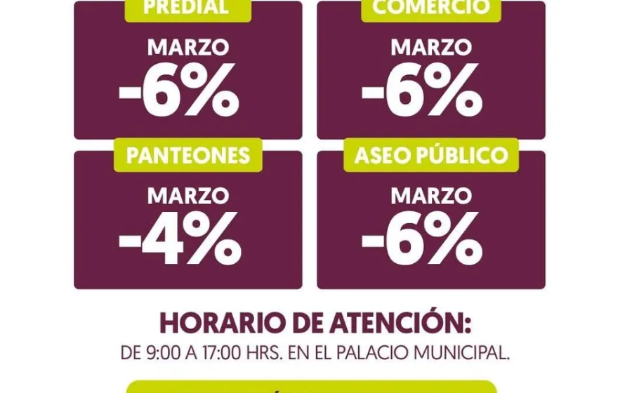 Municipio de Oaxaca de Juárez mantiene descuento del 6% en predial durante marzo