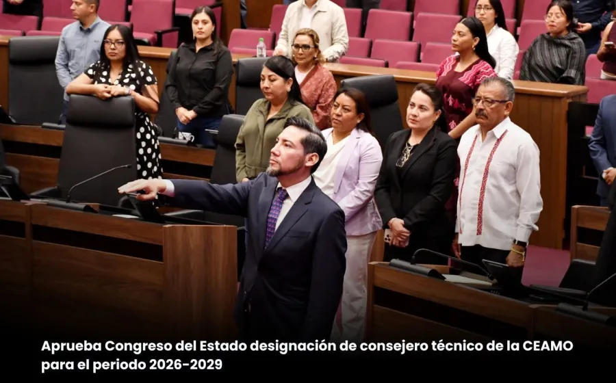 Aprueba Congreso del Estado designación de consejero técnico de la CEAMO para el periodo 2026-2029