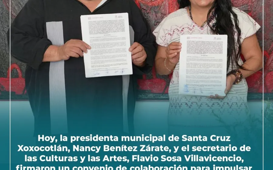 Impulsan la cultura en Santa Cruz Xoxocotlán con nuevo convenio con Seculta