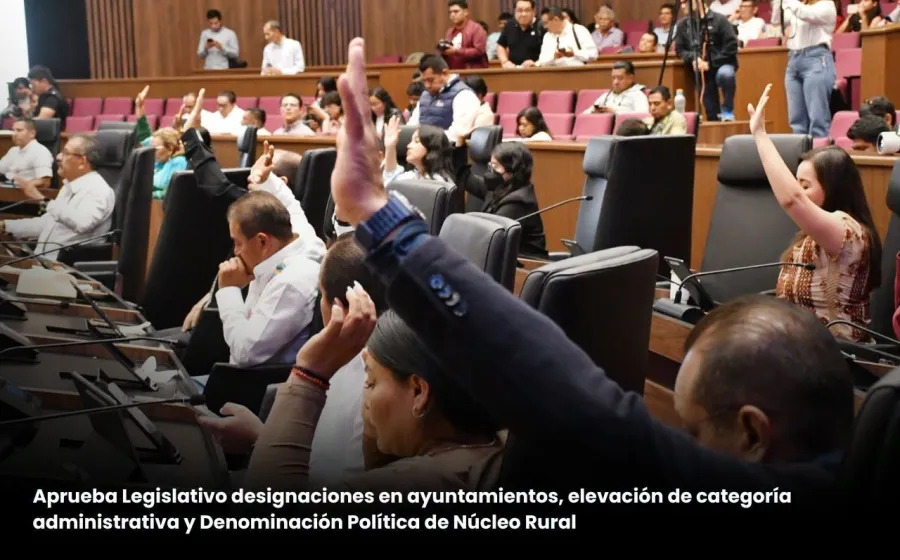 Aprueba Legislativo designaciones en ayuntamientos, elevación de categoría administrativa y Denominación Política de Núcleo Rural en localidades de la Costa y Mixteca