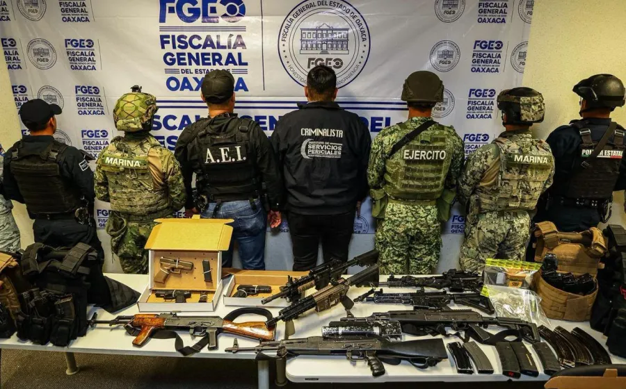 Aseguran arsenal y camioneta en que hombres armados cometieron homicidio de líder gremial en Tutla