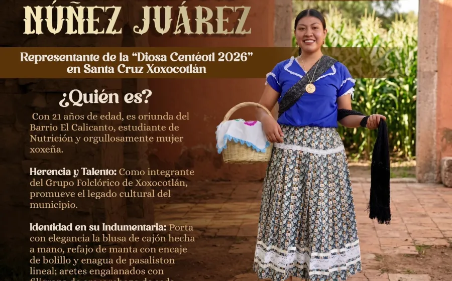 Daira Naomi representará a Xoxocotlán en la "Diosa Centéotl 2026"