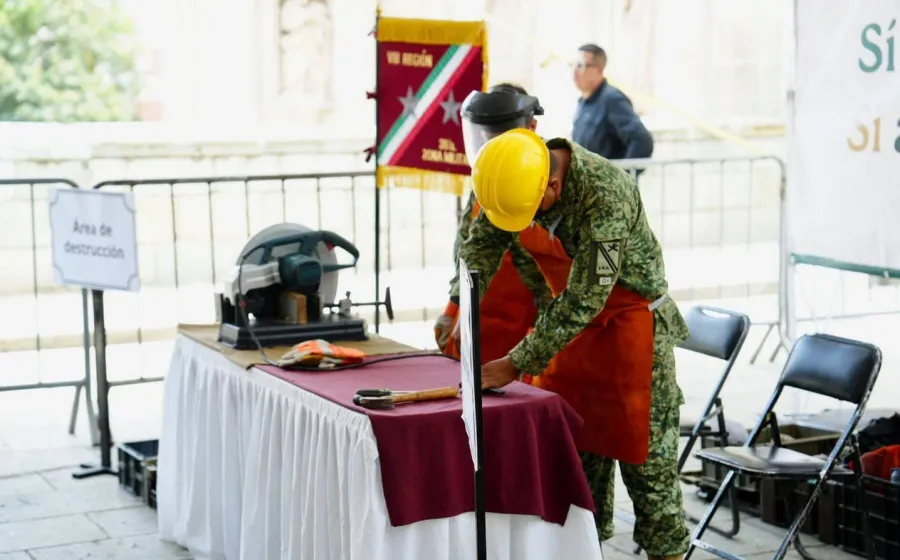Ray Chagoya participa en el arranque del programa “Sí al Desarme, Sí a la Paz”