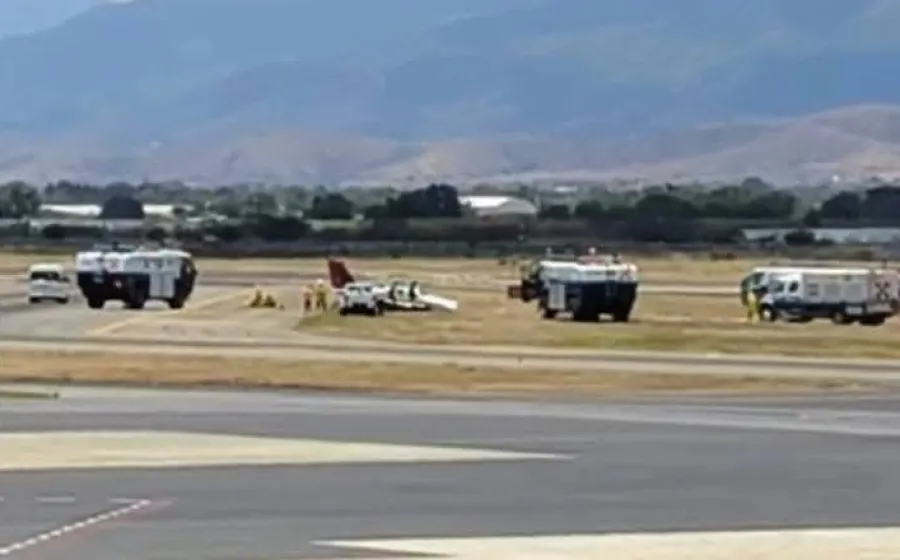 Un lesionado en aterrizaje de emergencia en el aeropuerto de Xoxocotlán