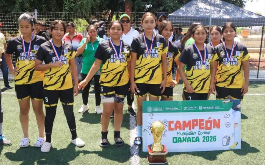 Tuxtepec y Reyes Etla, campeones de la fase estatal del Mundialito Escolar 2026