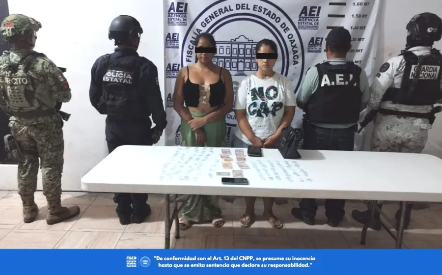Fiscalía de Oaxaca detiene en flagrancia a dos personas por probable delito contra la salud en la región de la Costa*