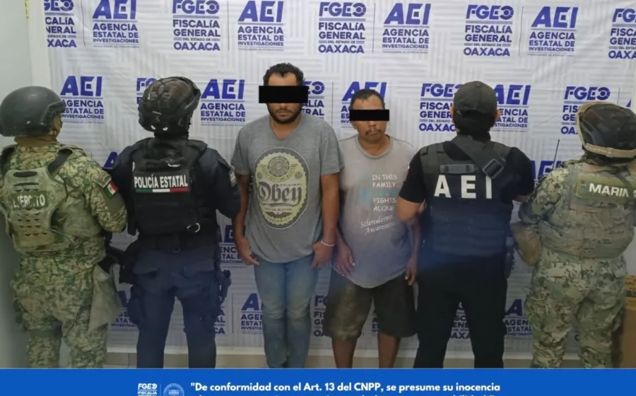 Fiscalía de Oaxaca cumplimenta órdenes de cateo en la Costa; detienen a dos personas por el delito de homicidio