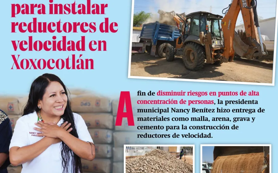 Entregan insumos para construir reductores de velocidad en Xoxocotlán