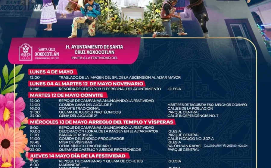 Fe, cultura y tradición marcarán la fiesta del Señor de la Ascensión en Xoxocotlán