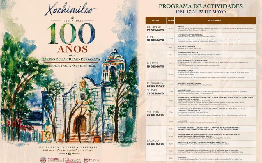 Xochimilco celebrará 100 años de historia, tradición e identidad en Oaxaca de Juárez