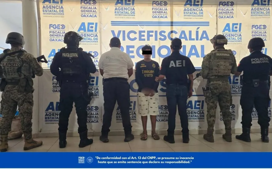 Aprehende Fiscalía de Oaxaca a presunto responsable de homicidio y calcinación de un hombre en la Costa
