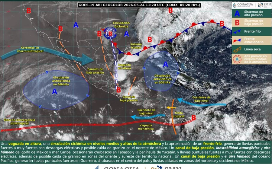Inestabilidad atmosférica favorecerá lluvias en gran parte de Oaxaca