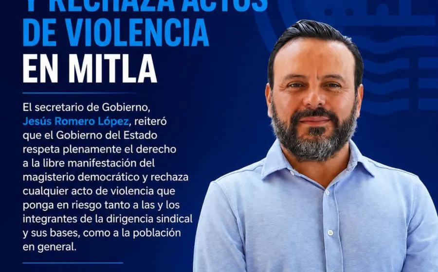 Pronunciamiento ante los hechos de violencia suscitados este día en la  Villa de Mitla.