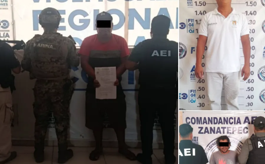 FGEO ejecuta aprehensión por presunto incumplimiento de pensión alimentaria y detiene a dos personas por violencia familiar ocurrida en diversas regiones
