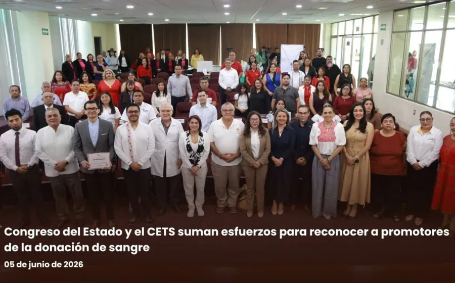Congreso del Estado y el CETS suman esfuerzos para reconocer a promotores de la donación de sangre