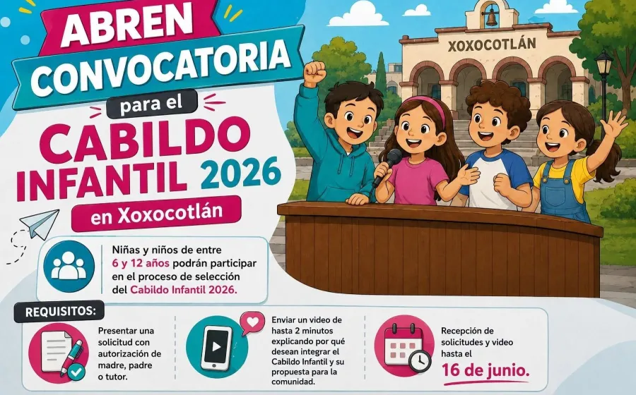¡Convocan a niñas y niños de Xoxocotlán a integrar el Cabildo Infantil!