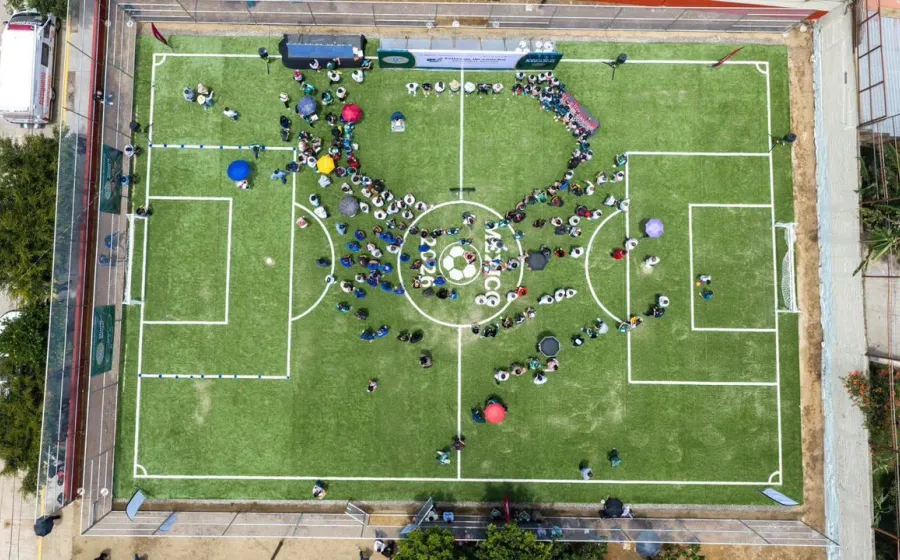 Entregan Cancha del Mundial Social en San Martín Mexicapam para fortalecer el deporte y la vida comunitaria