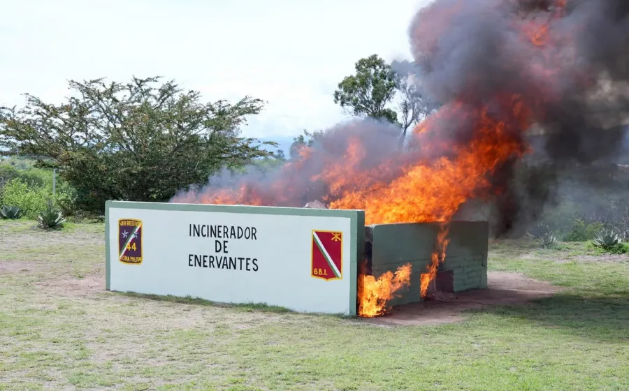 Más de media tonelada de droga es destruida en Miahuatlán