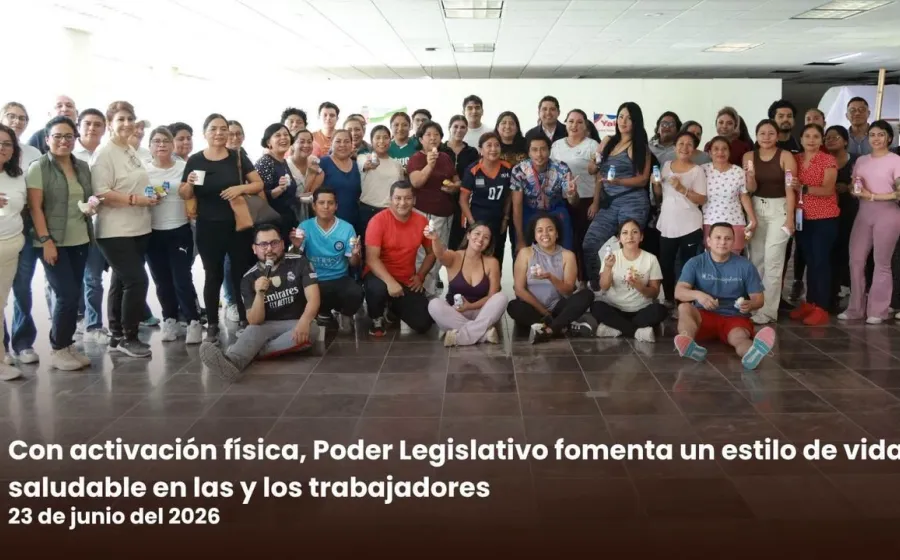 Con activación física, Poder Legislativo fomenta un estilo de vida saludable en las y los trabajadores