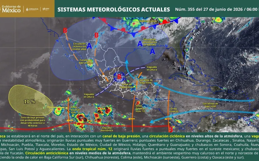 Persistirán lluvias vespertinas con tormentas eléctricas y ambiente caluroso en Oaxaca 