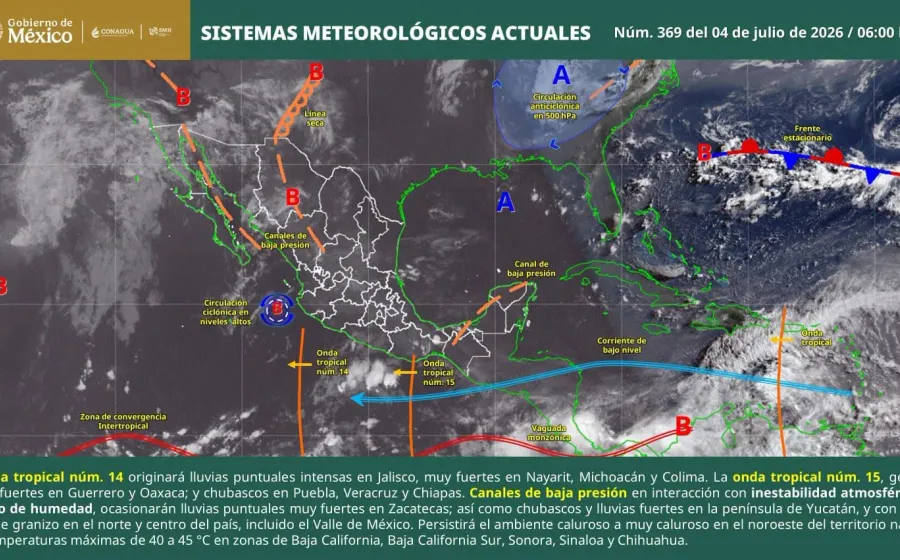 Continuarán lluvias y tormentas; prevén mar de fondo en la costa de Oaxaca