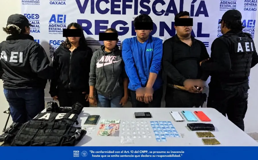 Fiscalía de Oaxaca ejecuta cateo en San Francisco Lachigoló y asegura vehículo vinculado con investigación por tentativa de homicidio; hay cuatro personas detenidas