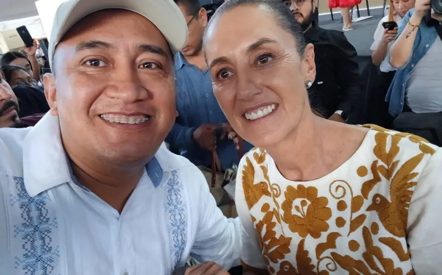 Nos une el Maíz, afirma Nino Morales; al recibir a la Presidenta Claudia Sheinbaum en su visita a la entidad