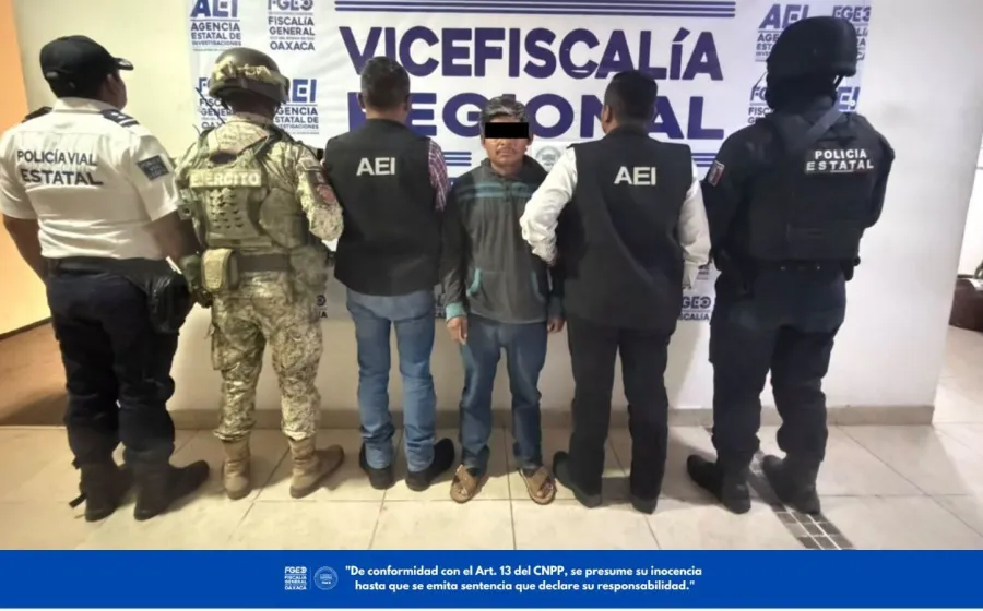 Fiscalía de Oaxaca detiene a probable responsable de homicidio calificado cometido en la Sierra Sur